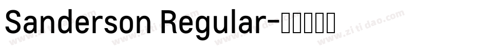 Sanderson Regular字体转换